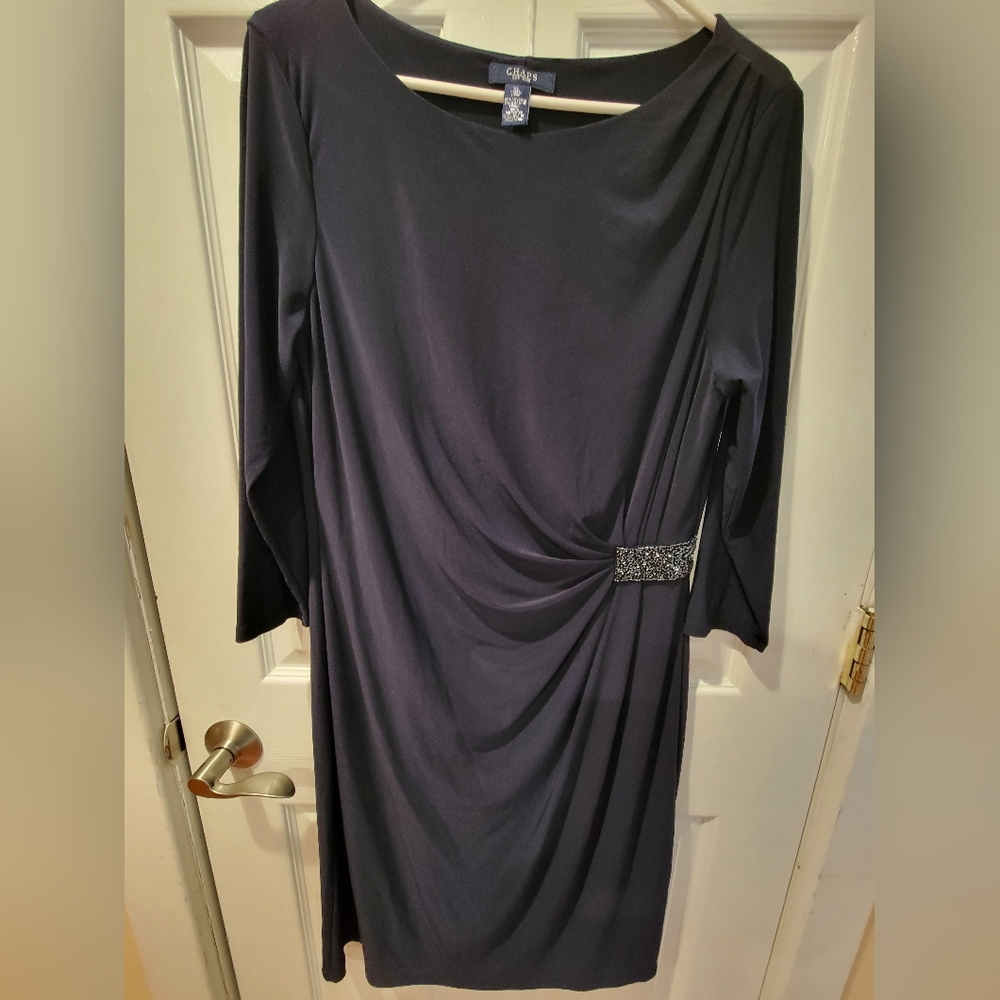 Cocktail Dress Chaps XL Navy Blue